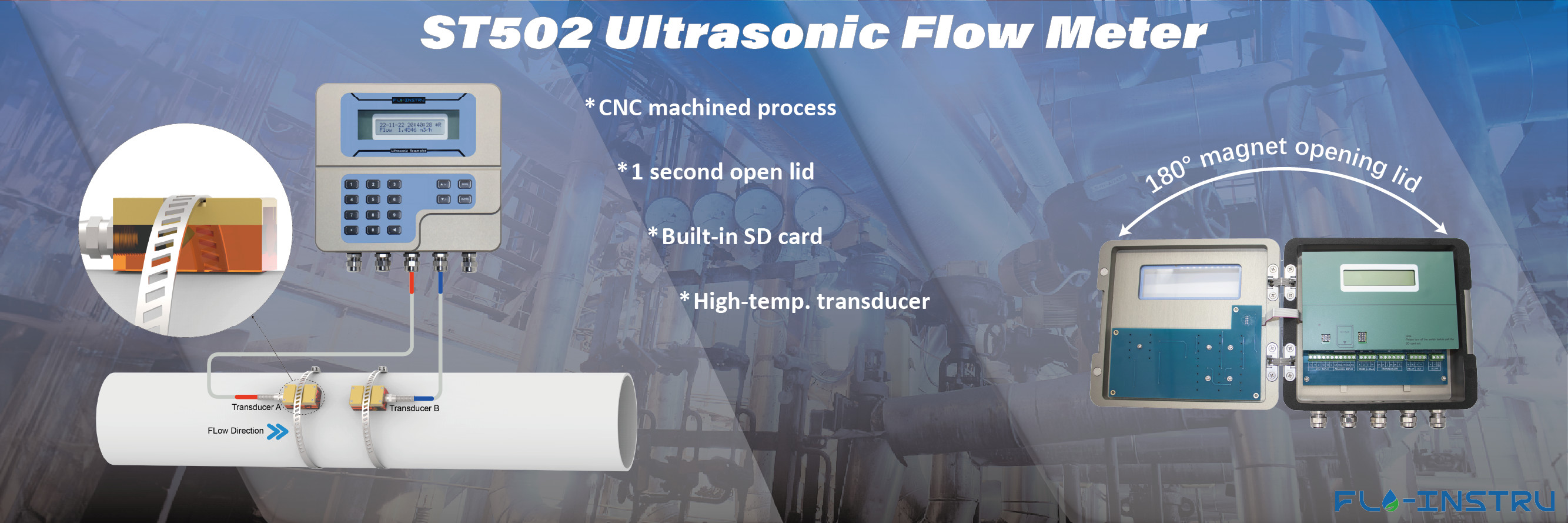 کیفیت اندازه گيري جريان فوق صوتي با چسب کارخانه